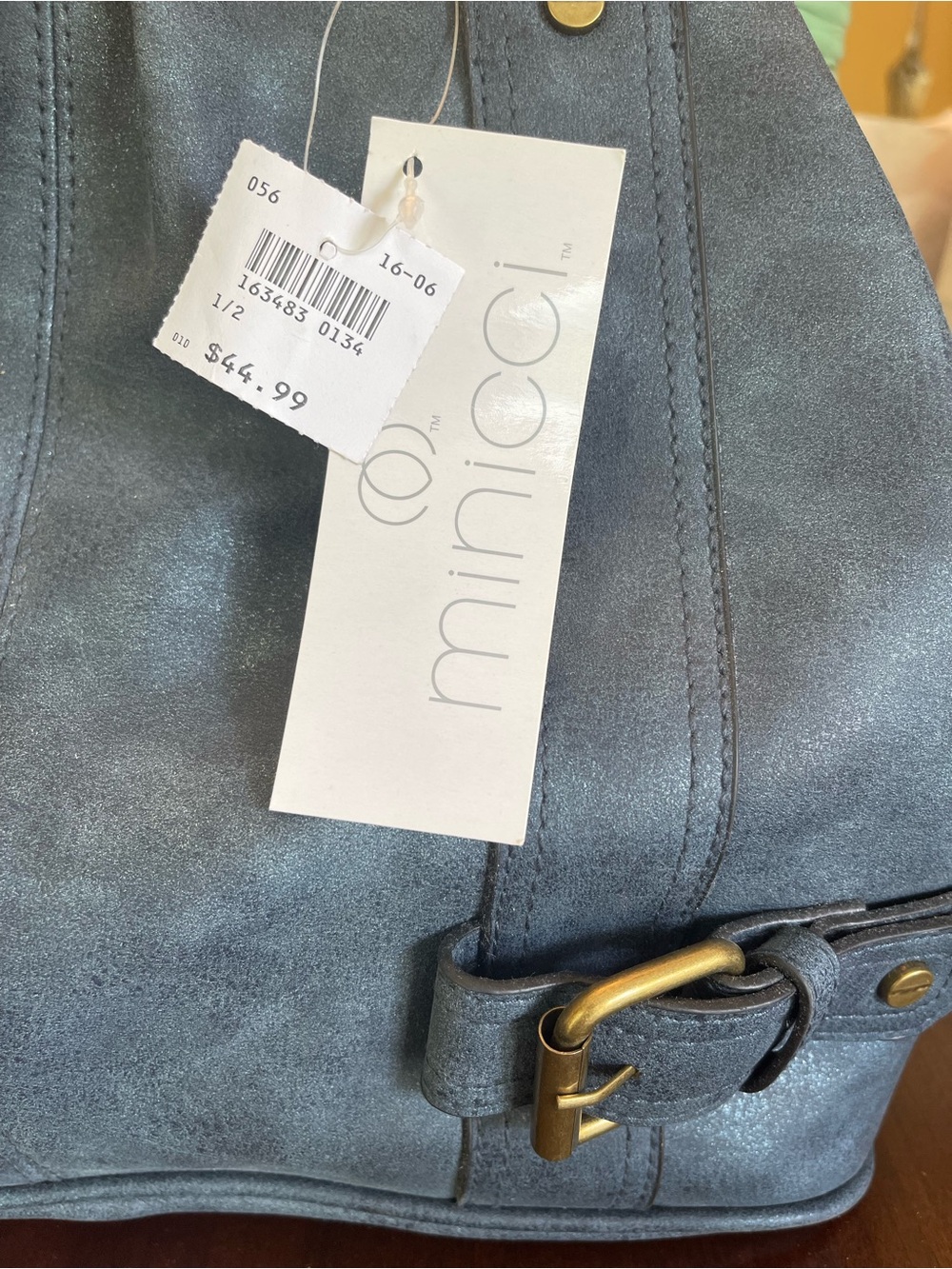 NWT Minicci Denim Blue Colored Shoulder Bag / Purse. - Picture 13 of 13